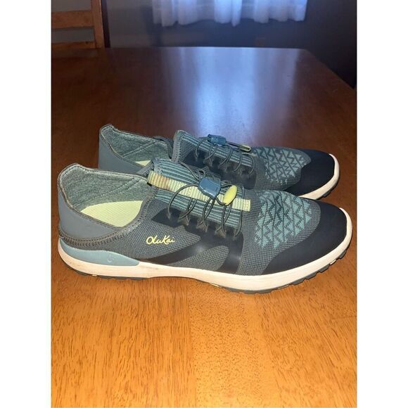 Olukai Women's Miki Trainer In Iron Mineral Blue size 9.5 Slip On Sneaker - Picture 3 of 7